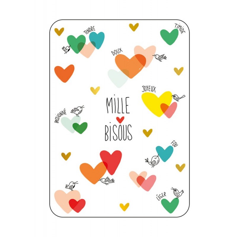 Carte postale - Mille bisous