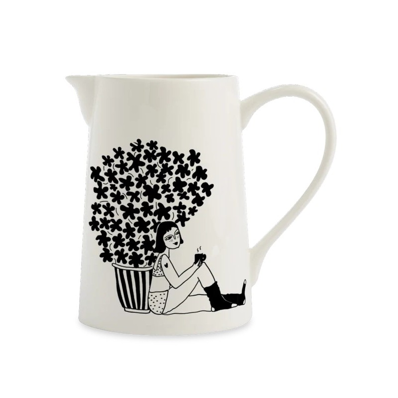 Pichet - Pause café fleurs