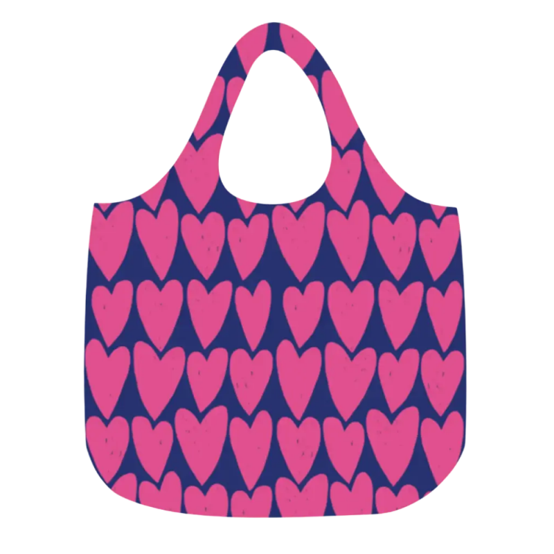 Sac de course pliable - Coeurs