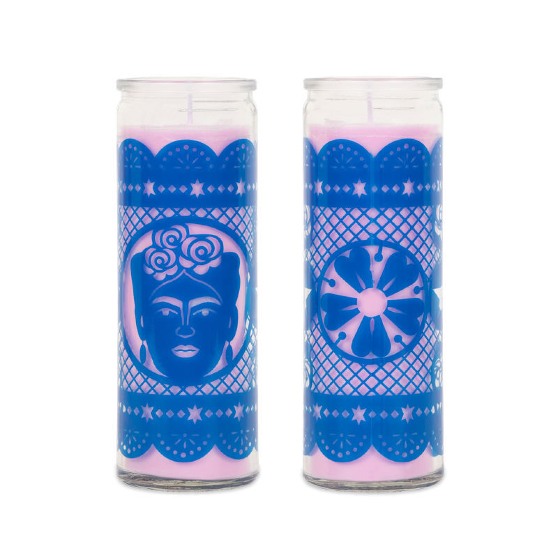 Bougie Frida bleue