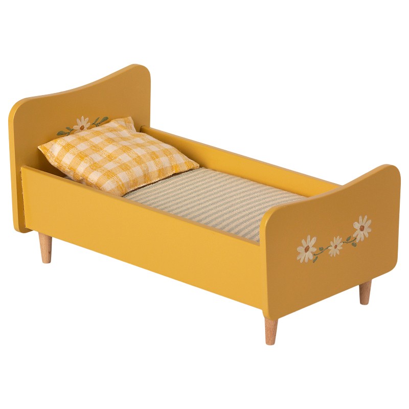 Grand lit en bois jaune...